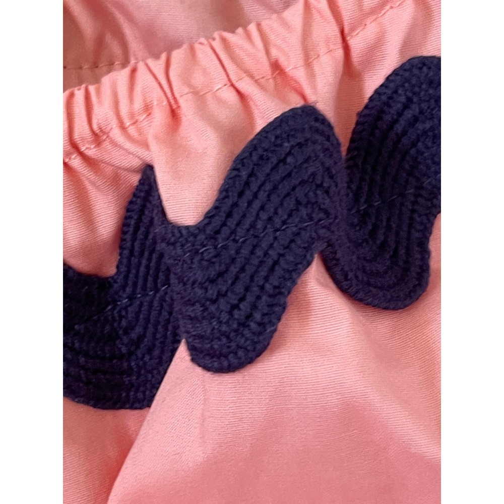 Smith & Quinn Top Womens Small Pink Navy Ric Rac Off Shoulder New Cotton Blouse - Picture 5 of 13